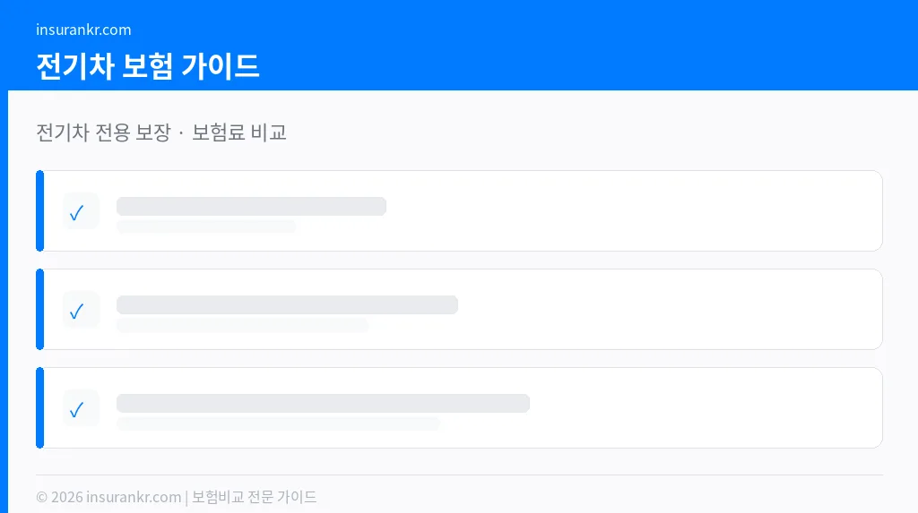 전기차 보험 비교 2026